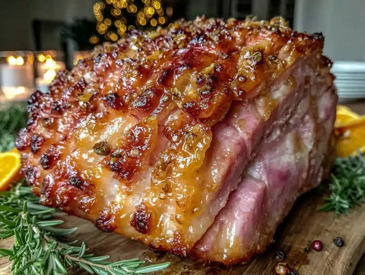 glazed honey mustard Easter ham preparation steps