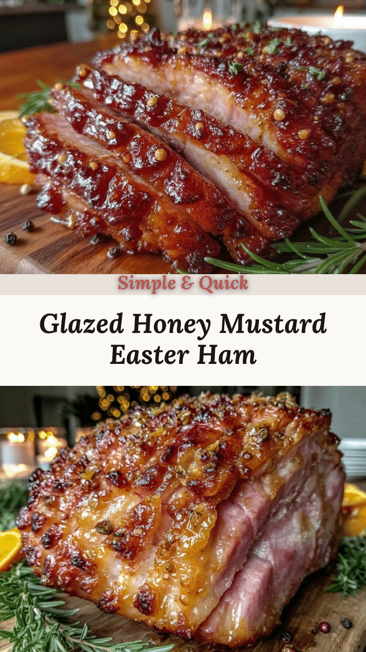 glazed honey mustard Easter ham recipe