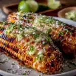 grilled corn with lime butter - featured image