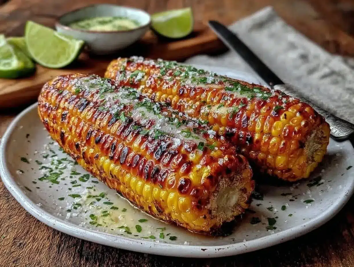 grilled corn with lime butter preparation steps