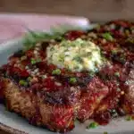 grilled steak with herb butter - featured image