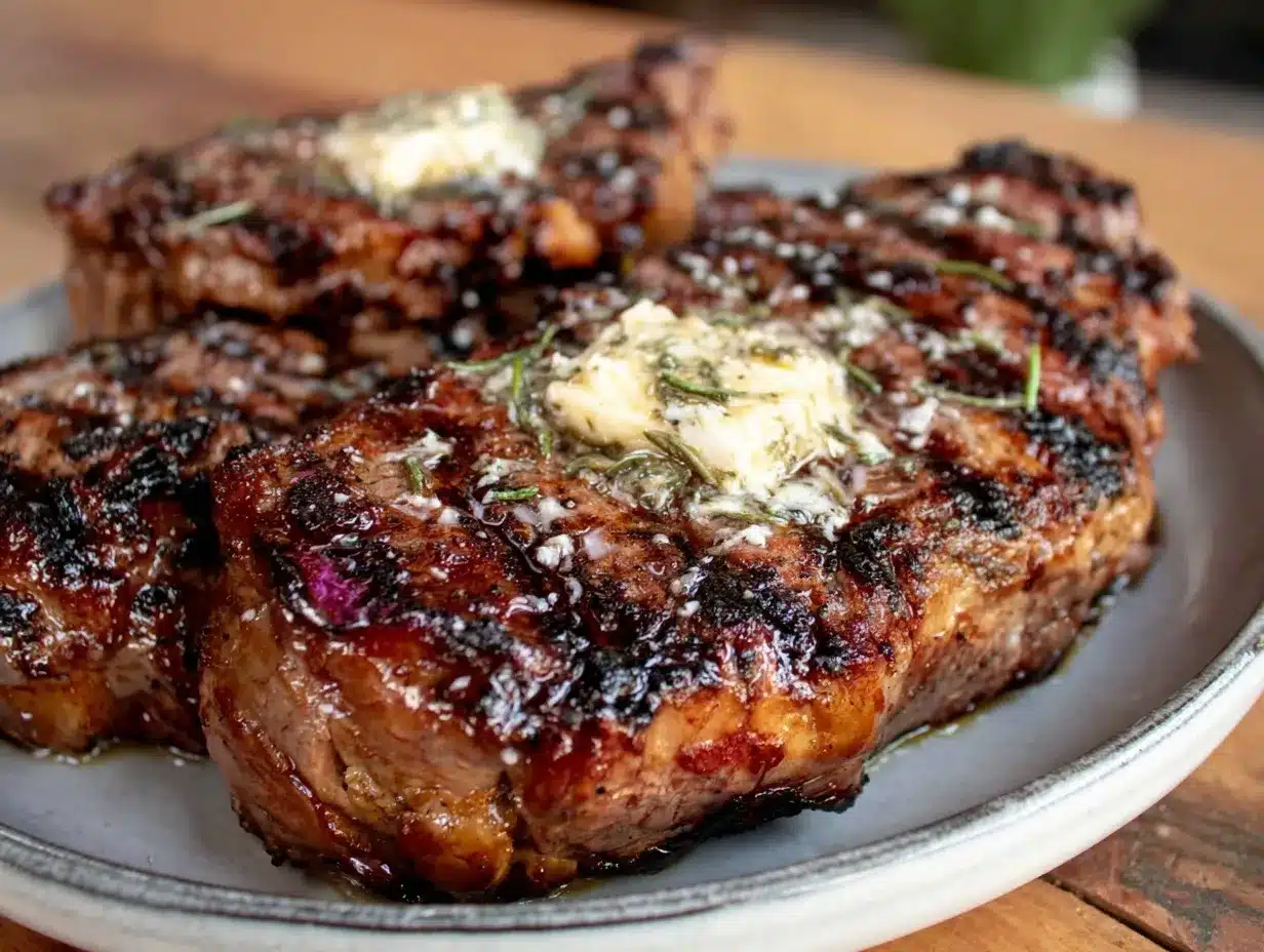 grilled steak with herb butter preparation steps