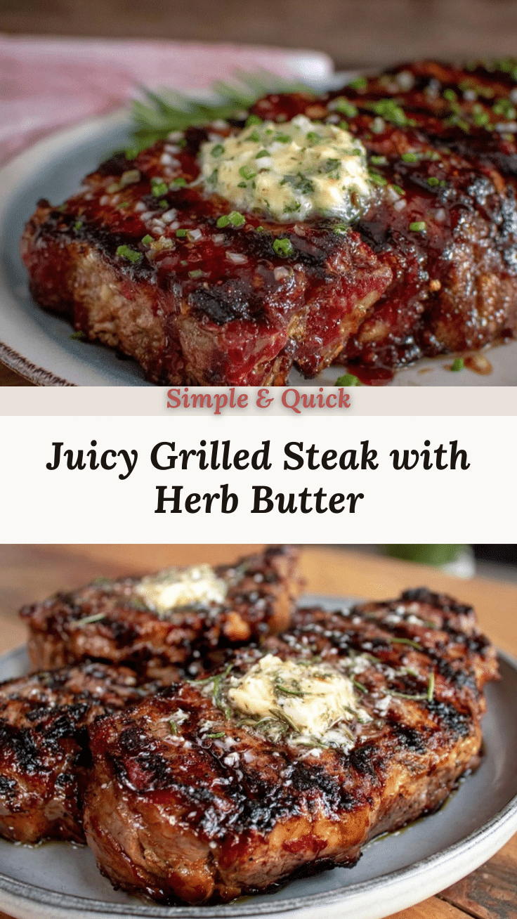 grilled steak with herb butter recipe
