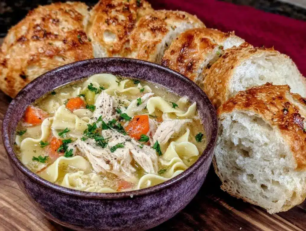 homemade chicken noodle soup - featured image