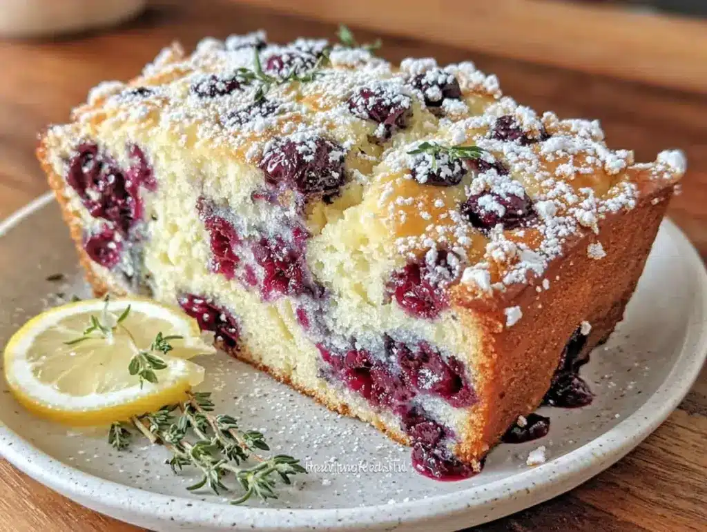 lemon blueberry quick bread - featured image