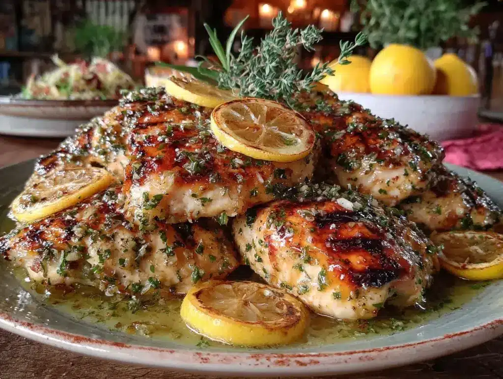 lemon herb grilled chicken - featured image