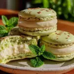 mint macarons recipe - featured image