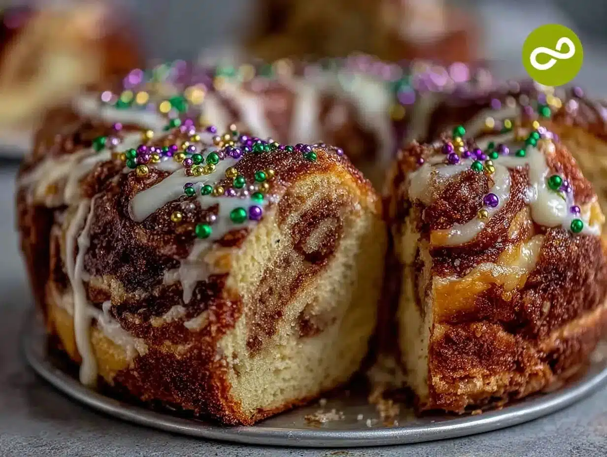 New Orleans King Cake preparation steps