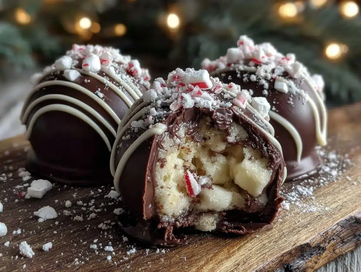 peppermint hot chocolate bombs preparation steps