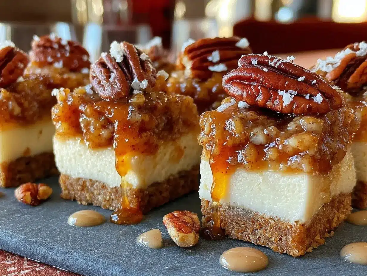 praline pecan cheesecake bars preparation steps