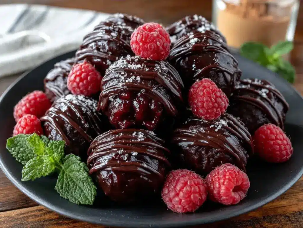 raspberry truffles recipe - featured image