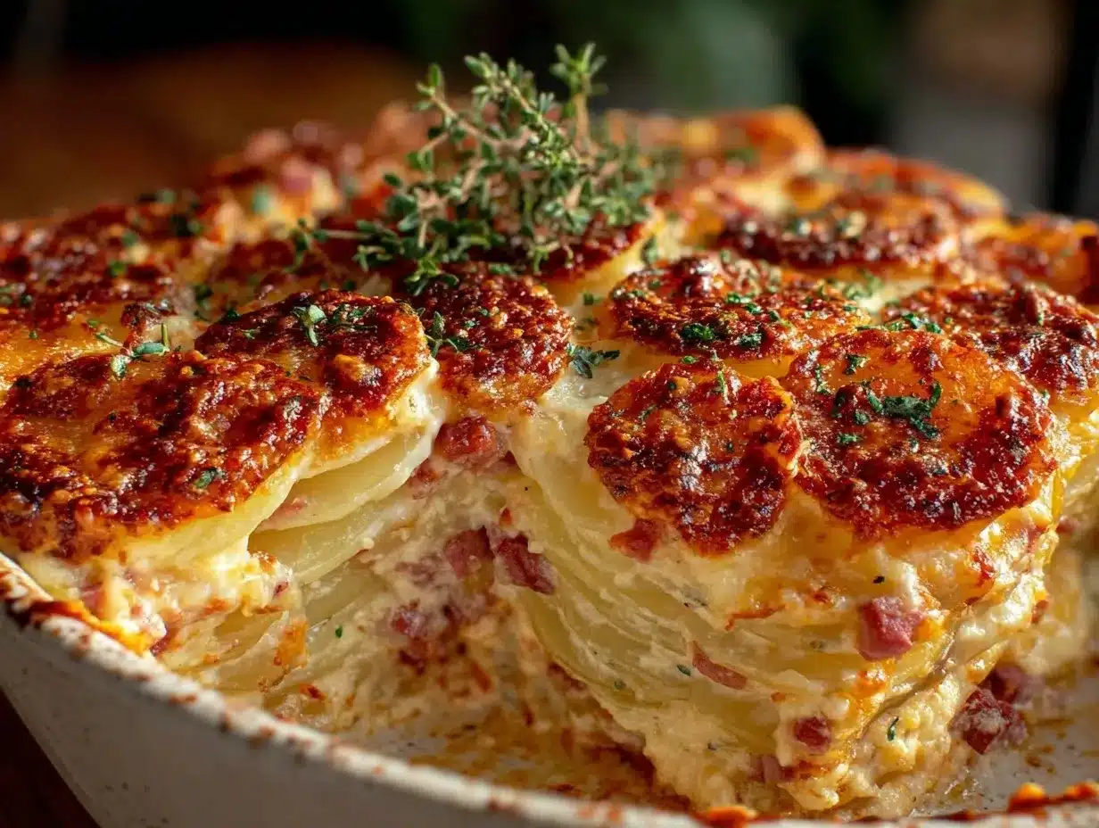 scalloped potatoes with ham preparation steps