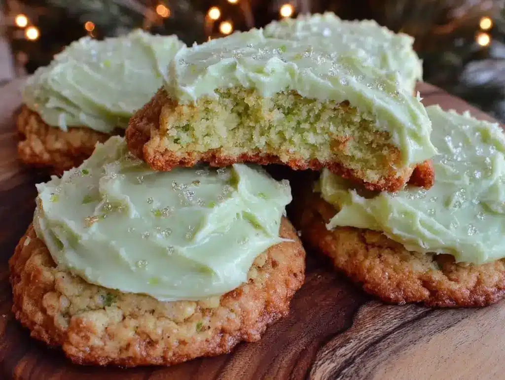 Soft Green Frosted Sugar Cookies - featured image