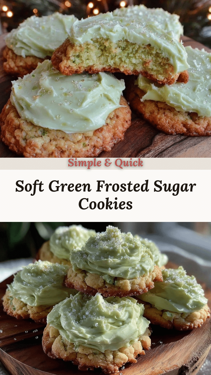 Soft Green Frosted Sugar Cookies recipe