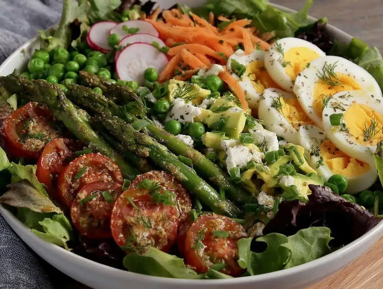 springtime layered salad preparation steps