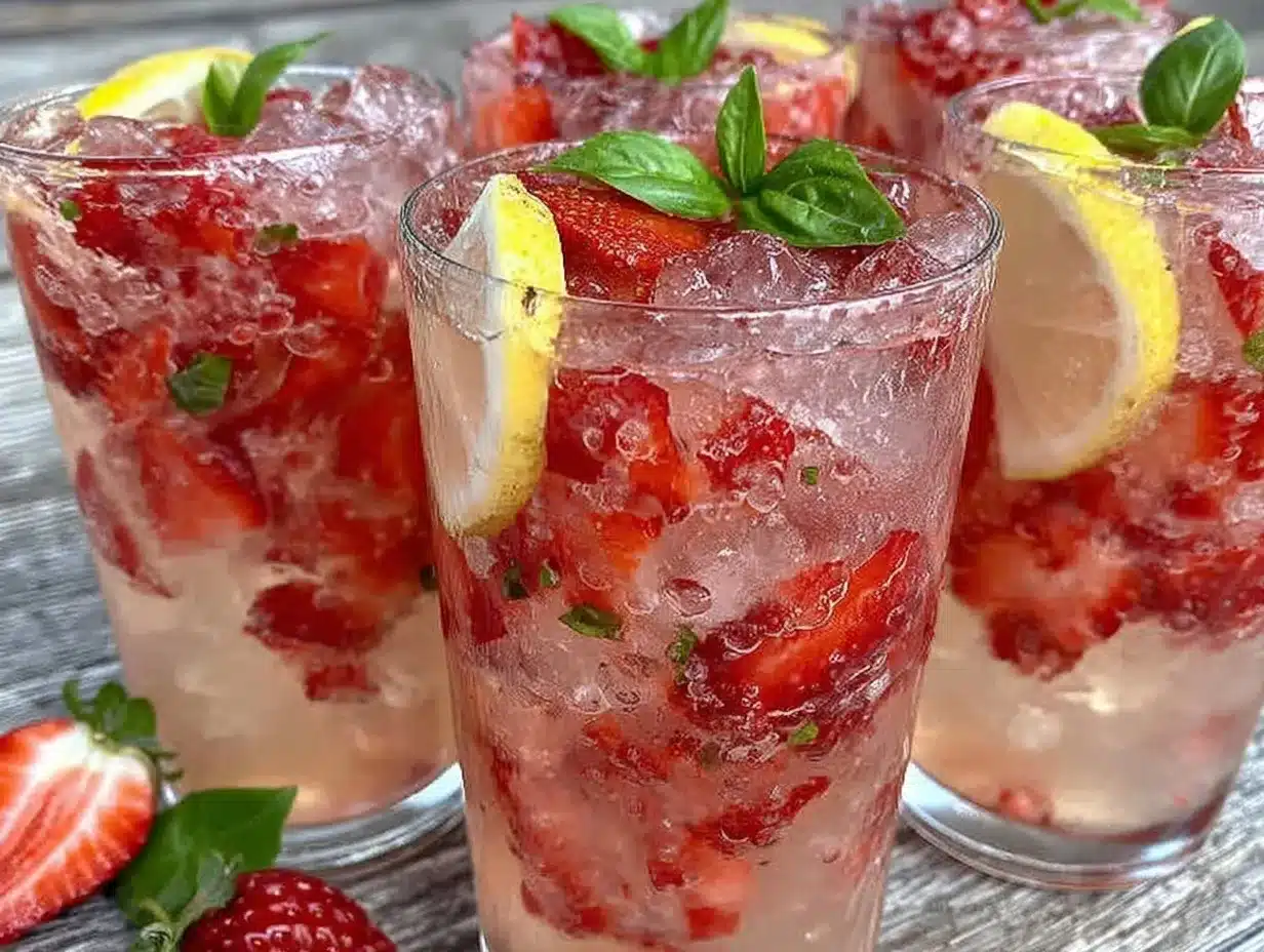 strawberry basil lemonade preparation steps