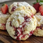 tender strawberry cream cheese cookies - featured image