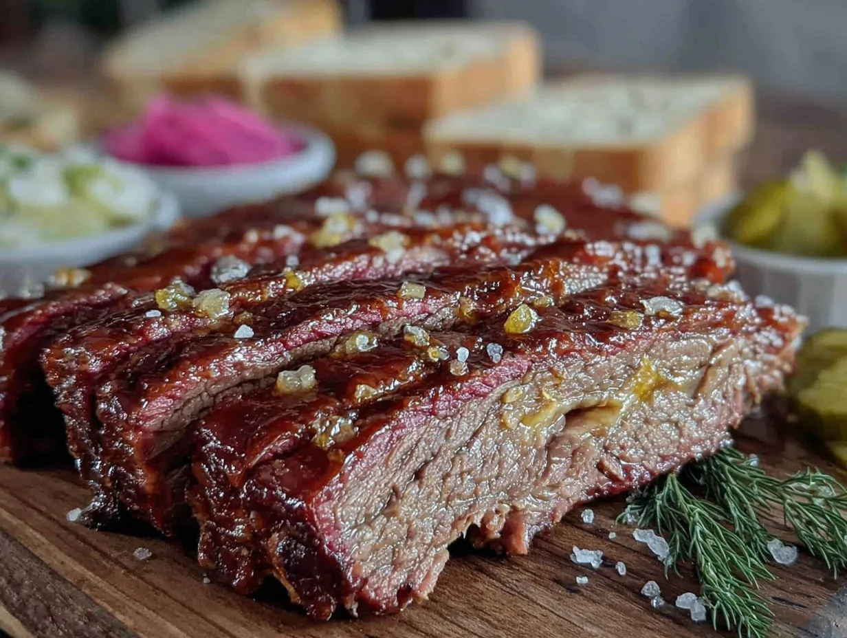 Texas-style smoked brisket preparation steps