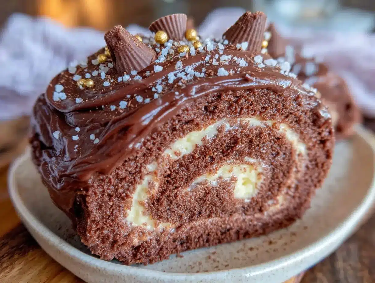 triple chocolate yule log preparation steps