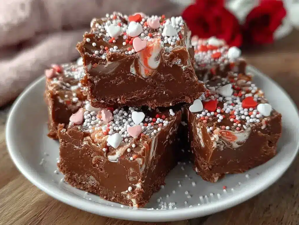 valentines fudge recipe - featured image