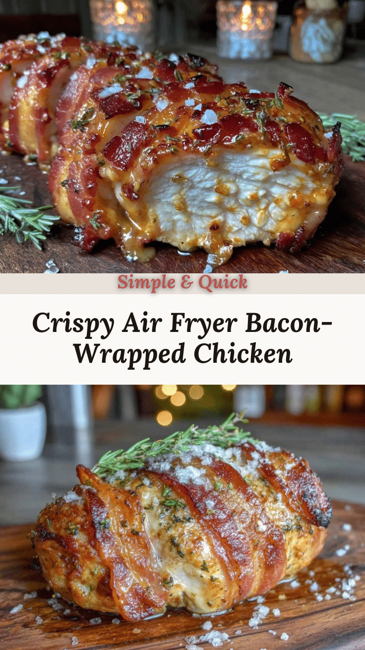 air fryer bacon-wrapped chicken breast recipe