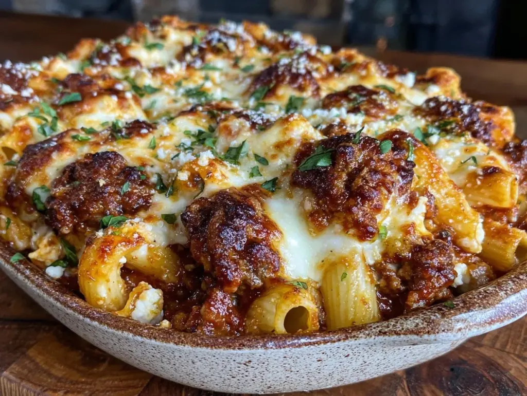 baked ziti with italian sausage - featured image
