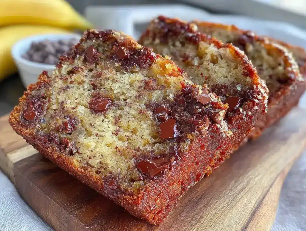 banana bread with chocolate chips - featured image