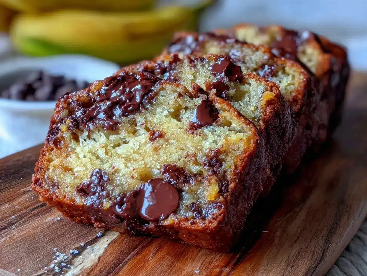 banana bread with chocolate chips preparation steps