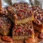 bourbon pecan pie bars - featured image