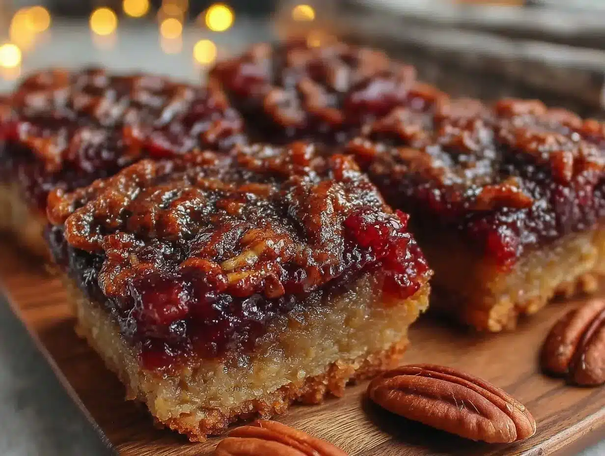 bourbon pecan pie bars preparation steps