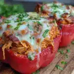 buffalo chicken stuffed peppers - featured image