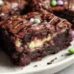 Cadbury Egg stuffed brownies - featured image