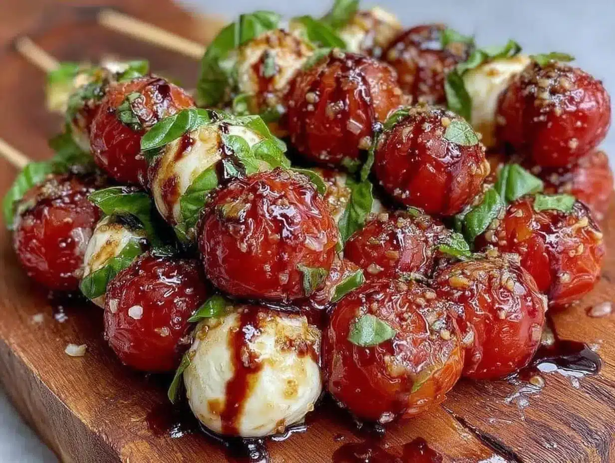Caprese Skewers preparation steps