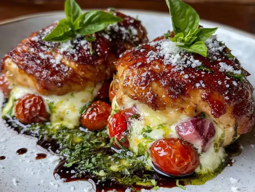 Caprese stuffed chicken breast - featured image
