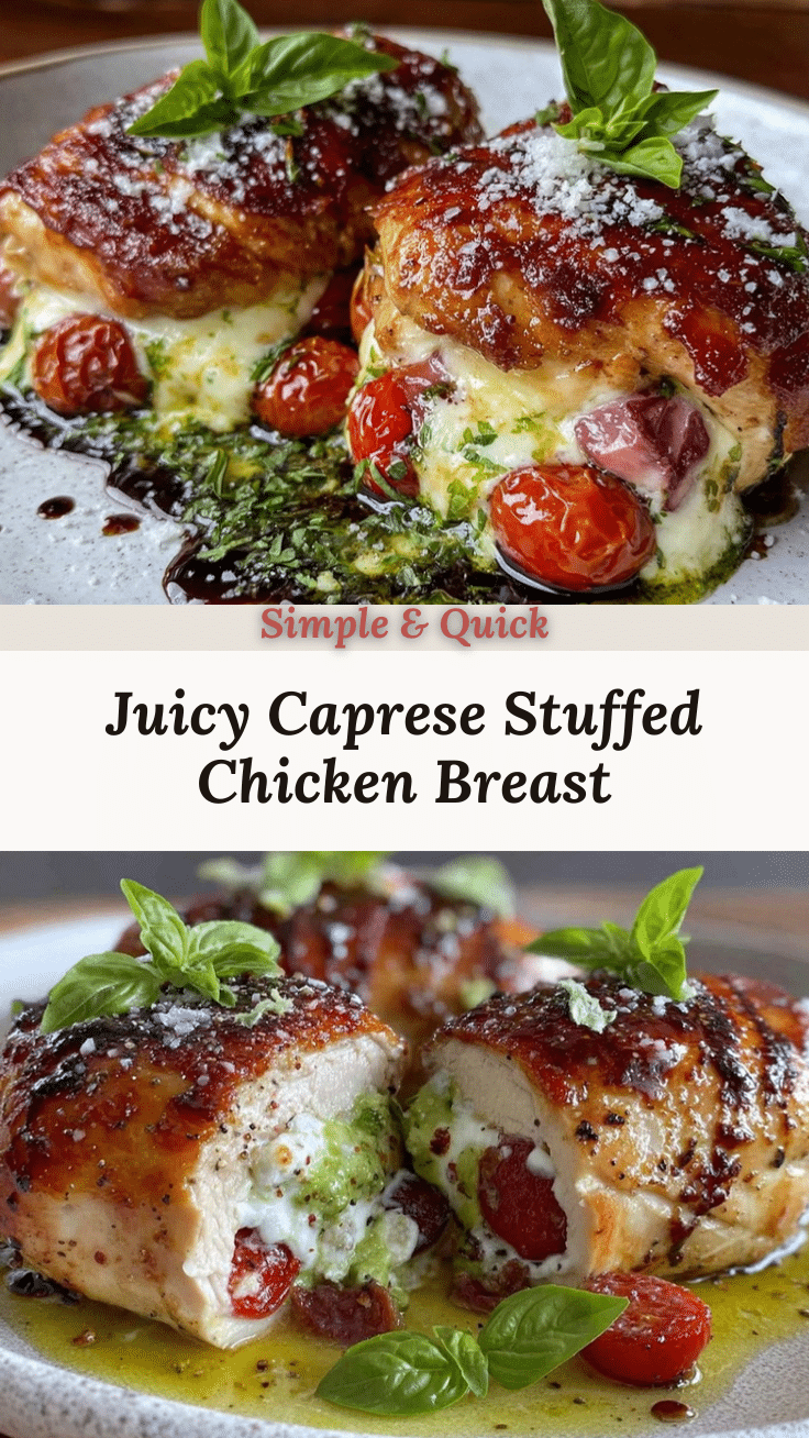 Caprese stuffed chicken breast recipe