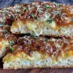 caramelized onion gruyere flatbread - featured image