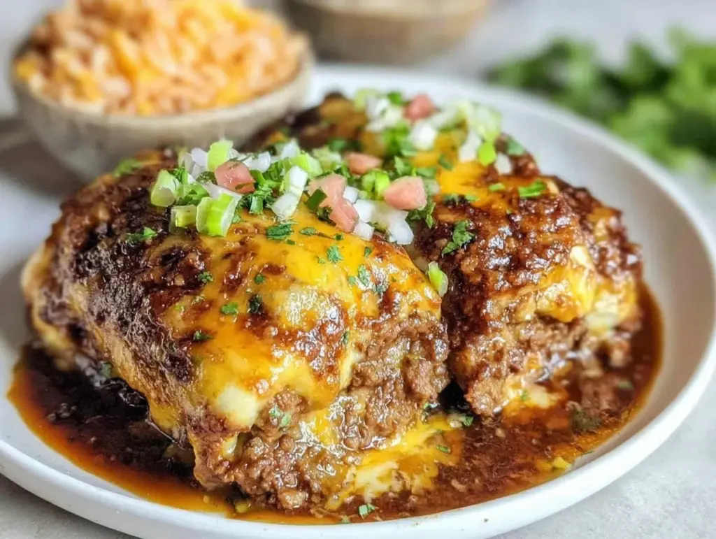 cheesy beef enchiladas - featured image
