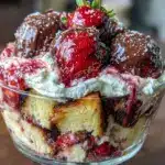 chocolate-covered strawberry shortcake trifle - featured image