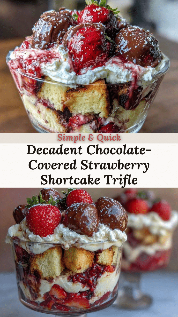 chocolate-covered strawberry shortcake trifle recipe