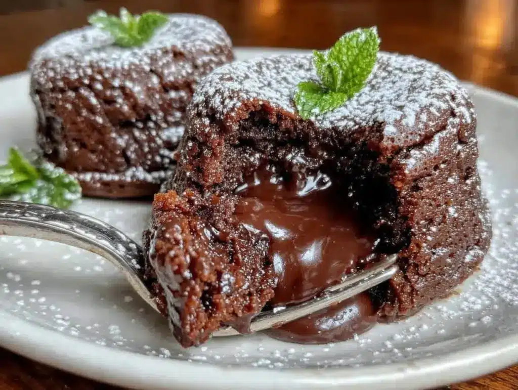 chocolate lava cakes for two - featured image