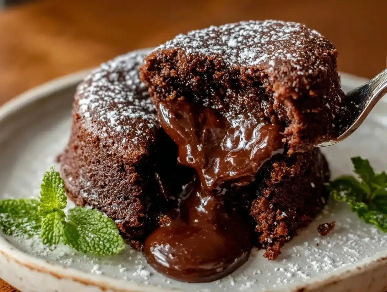 chocolate lava cakes for two preparation steps
