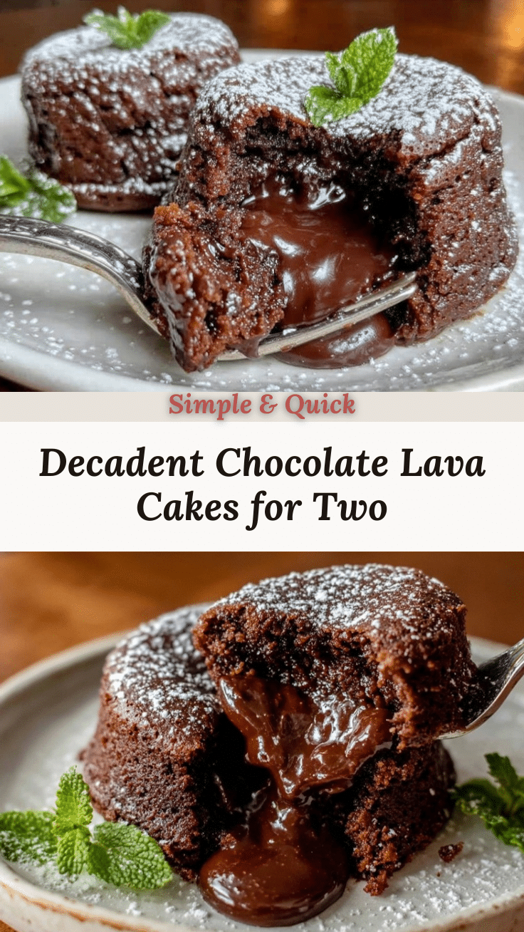 chocolate lava cakes for two recipe