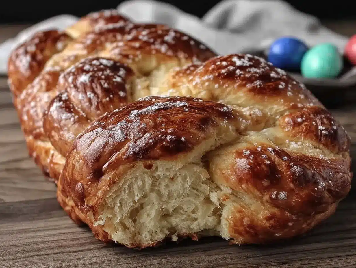 classic Easter braided bread preparation steps