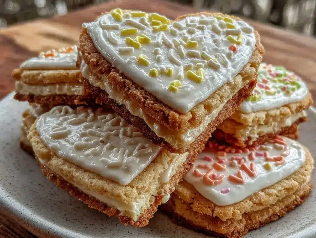 conversation heart sugar cookies - featured image