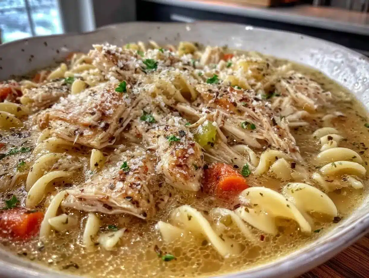cozy chicken noodle soup preparation steps