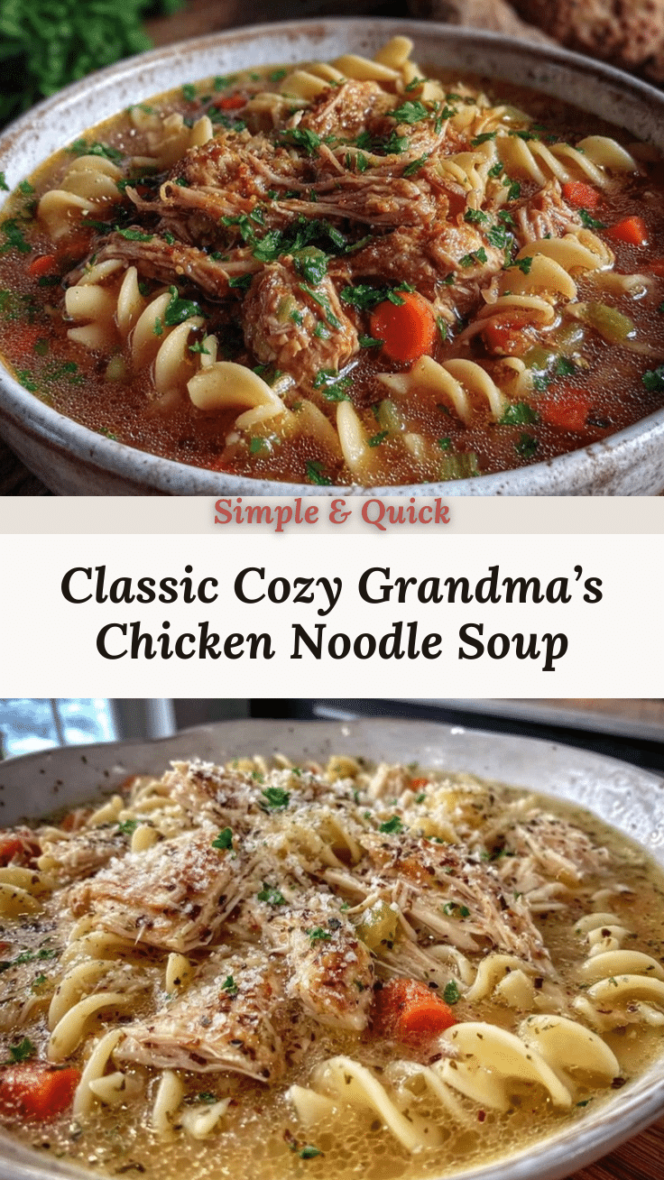 cozy chicken noodle soup recipe