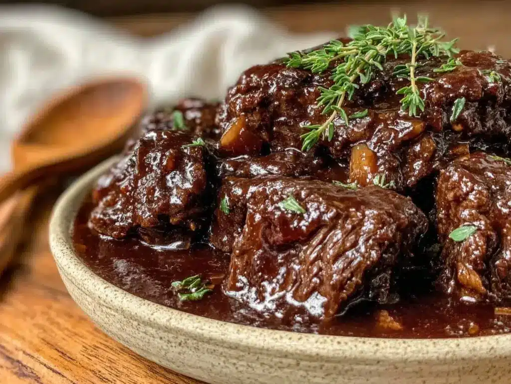 cozy crockpot beef tips - featured image