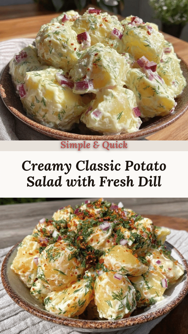 creamy classic potato salad with fresh dill recipe