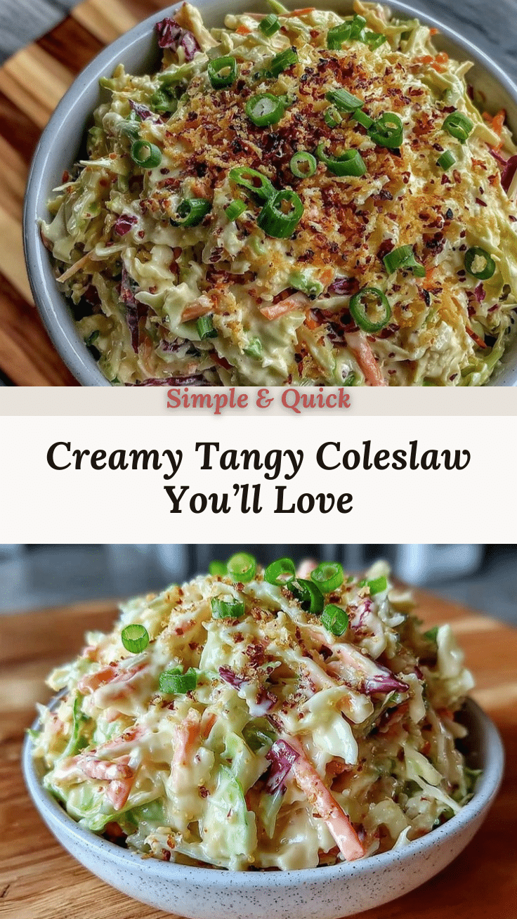 creamy coleslaw with tangy dressing recipe