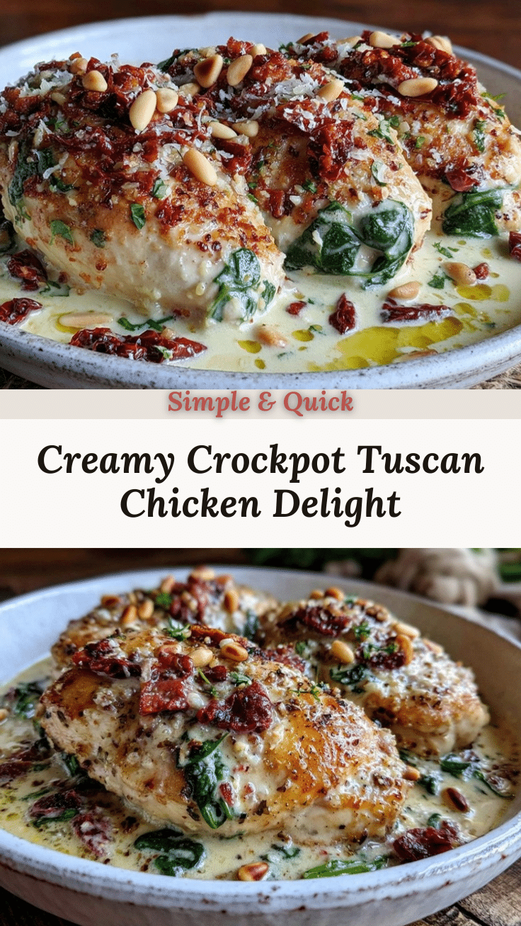 creamy crockpot tuscan chicken recipe